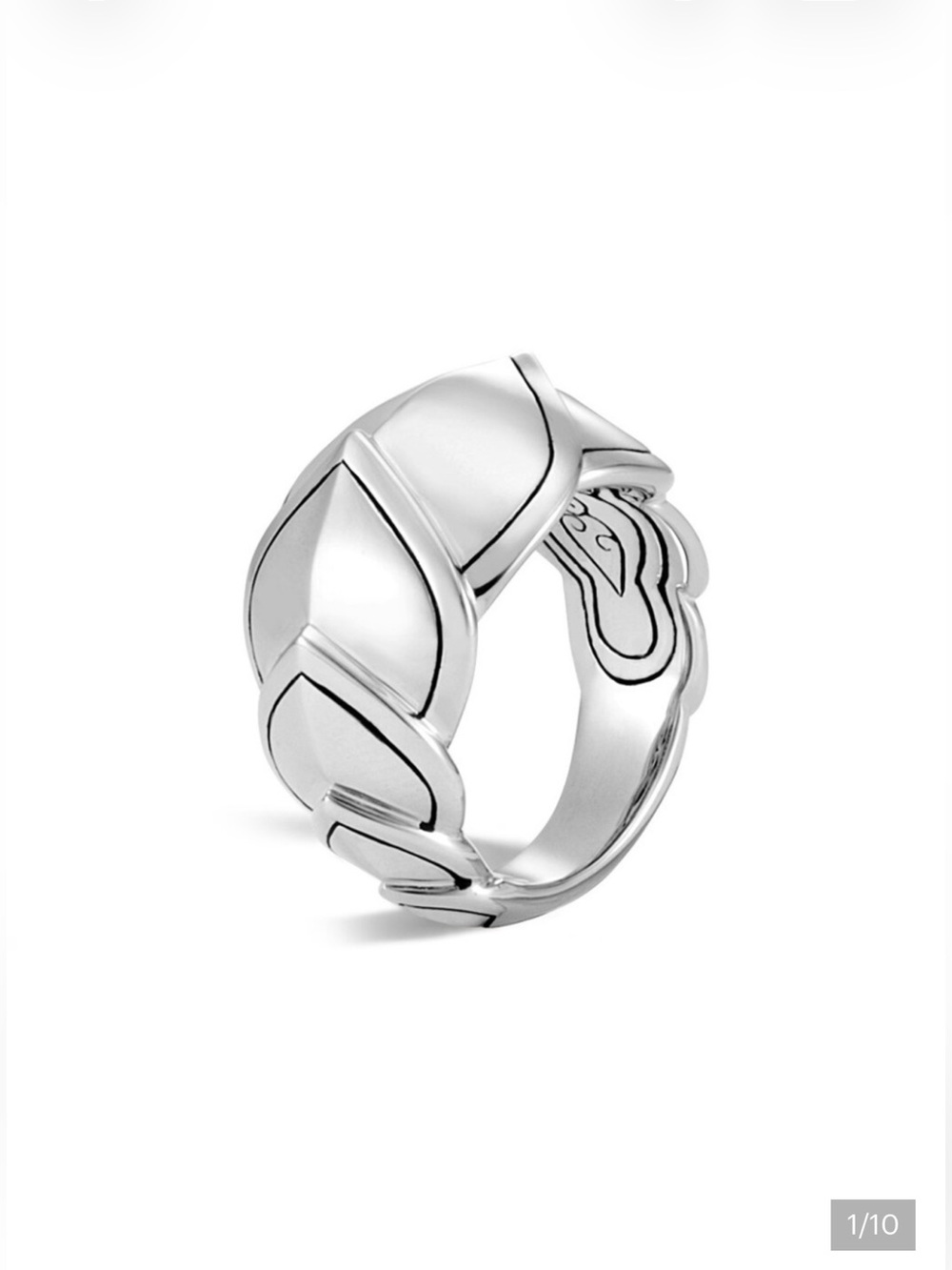 John Hardy Naga Sterling Silver Naga Dragon Scale Ring (NEW)